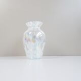 Glass vase iridescent, 80s