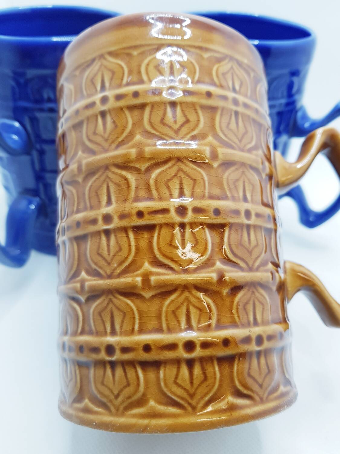 3 chopes à bière en céramique (Angleterre)