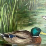 Tableau canards en automne
