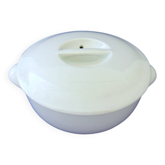 White porcelain terrine or casserole dish