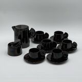 Coffee Set in Amaranth Ceramic by Gabbianelli, 1960s