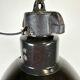 Industrial bauhaus black enamel pendant lamp, 1930s