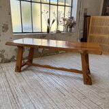 Aranjou farmhouse table in blond elm, 1950s