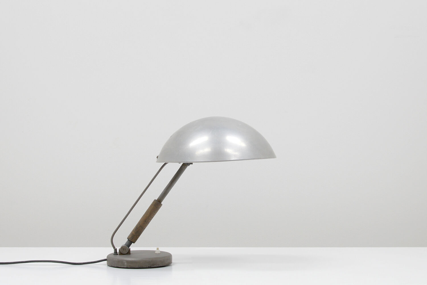 Bare metal bauhaus desk light by Karl Trabert for Schanzenbach und Co. GmbH, 30s Germany.