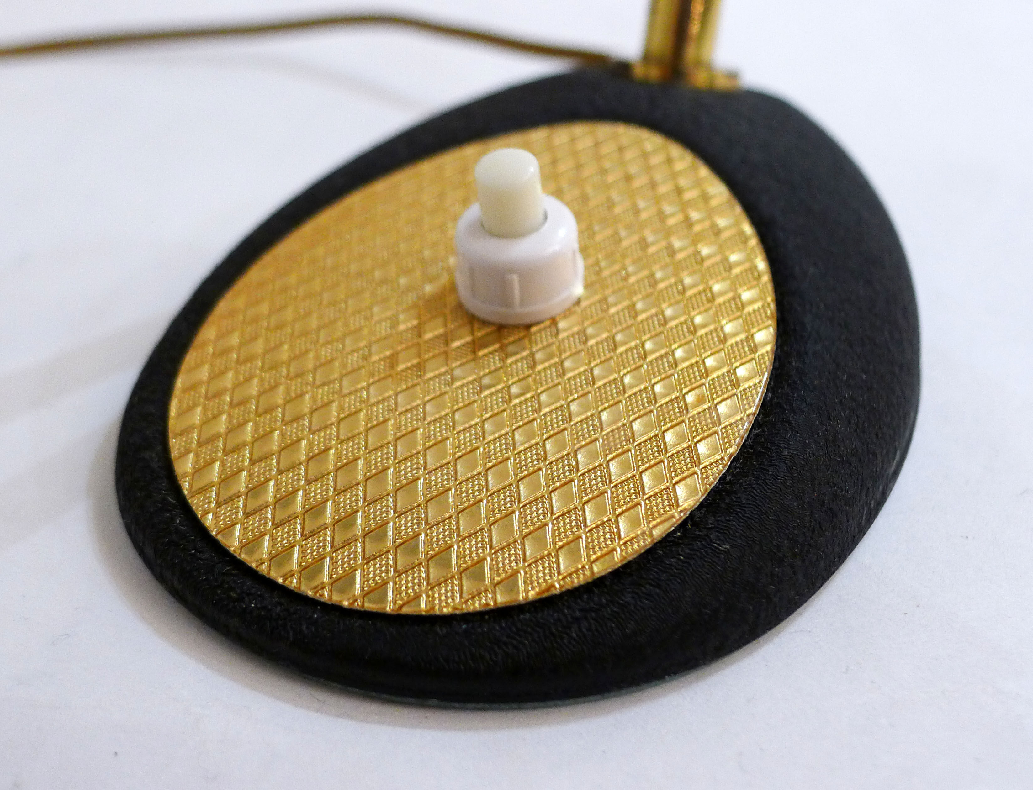 Small black Aluminor desk lamp - gilded