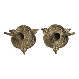 Cellar rat candlesticks (pair) in vintage bronze, re-edition from the 80s