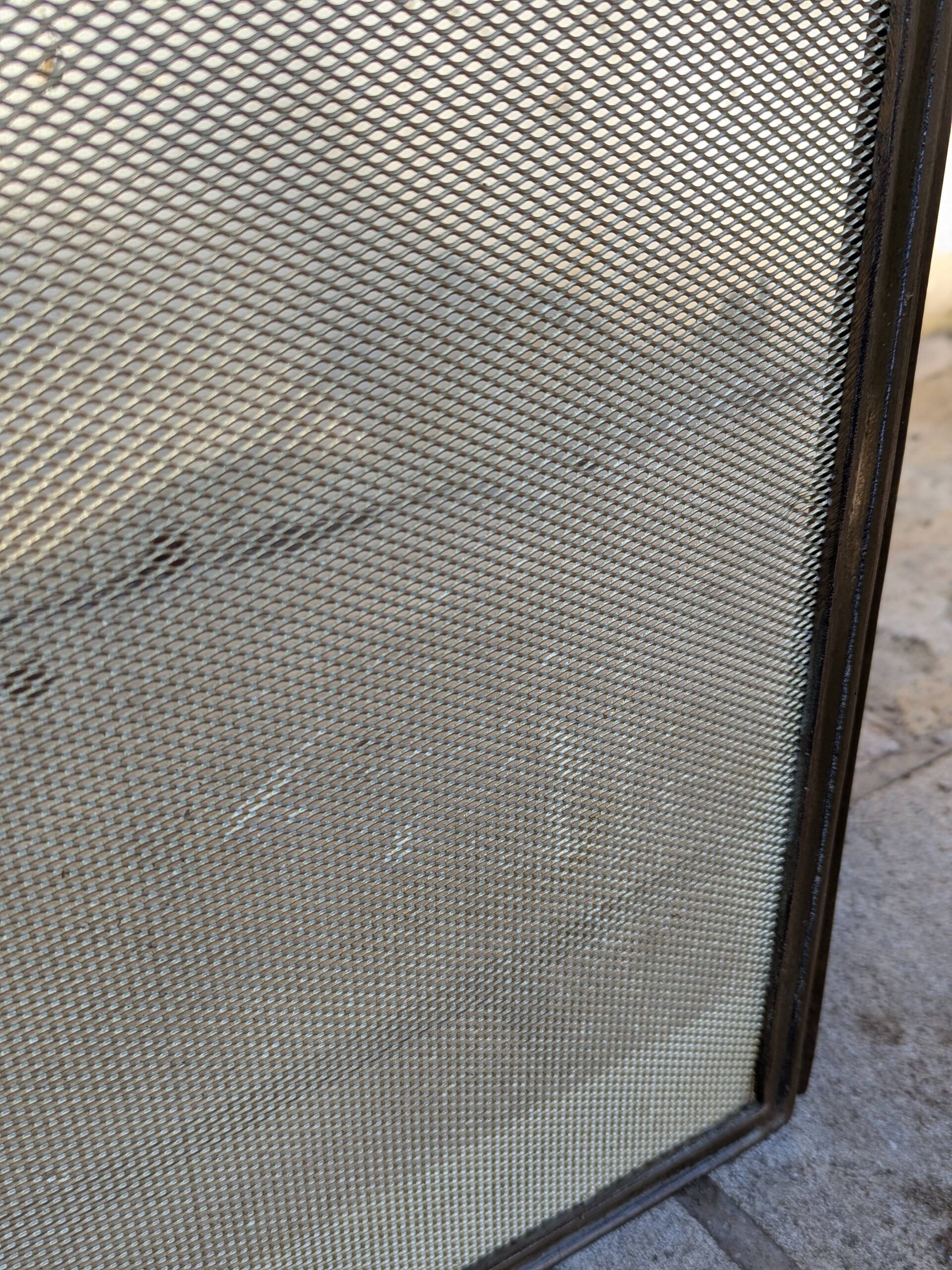 Brass fire screen with 2 leaves