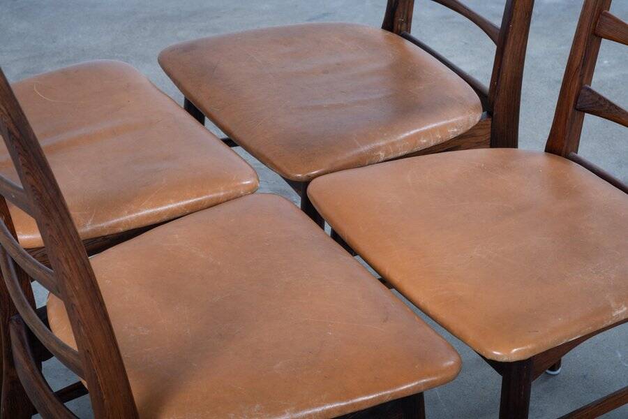 Lis Dining Chairs in Rosewood by Niels Koefoed, Denmark, 1960s, Set of 4