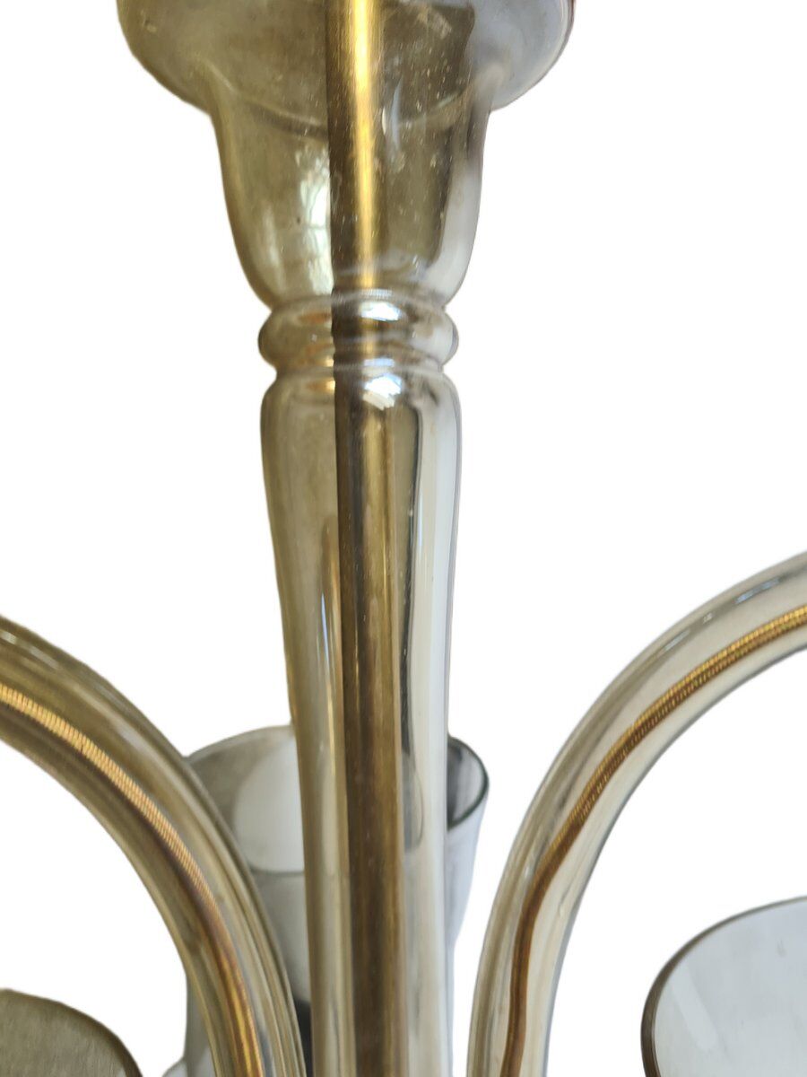 Art Deco glass style chandelier, former Czechoslovakia, 1930s