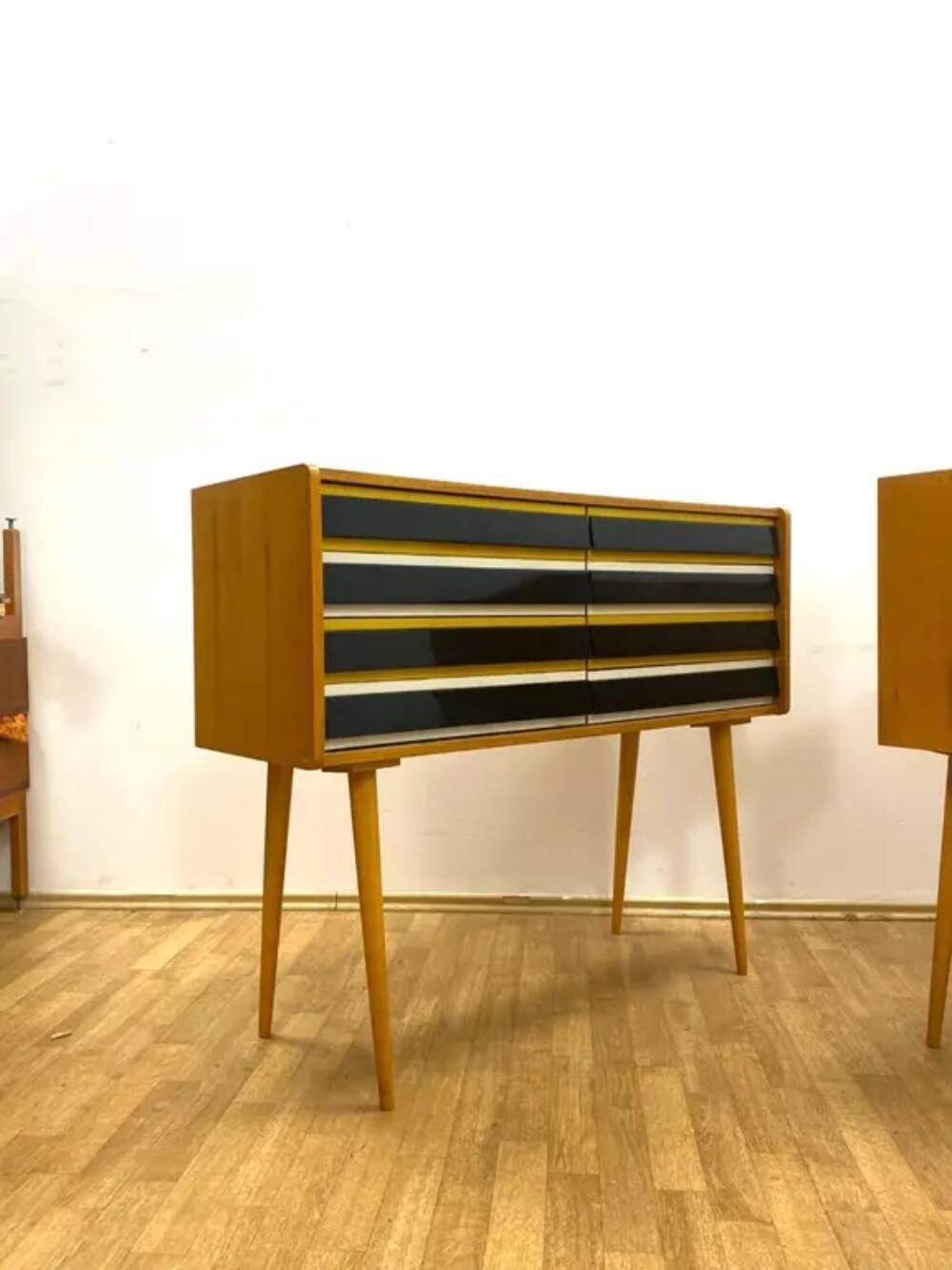 Retro chests of drawers, Jiří Jiroutek, 1960s, Czechoslovakia