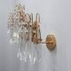 Set of 4 vintage Murano teardrop glass wall sconces 1980s