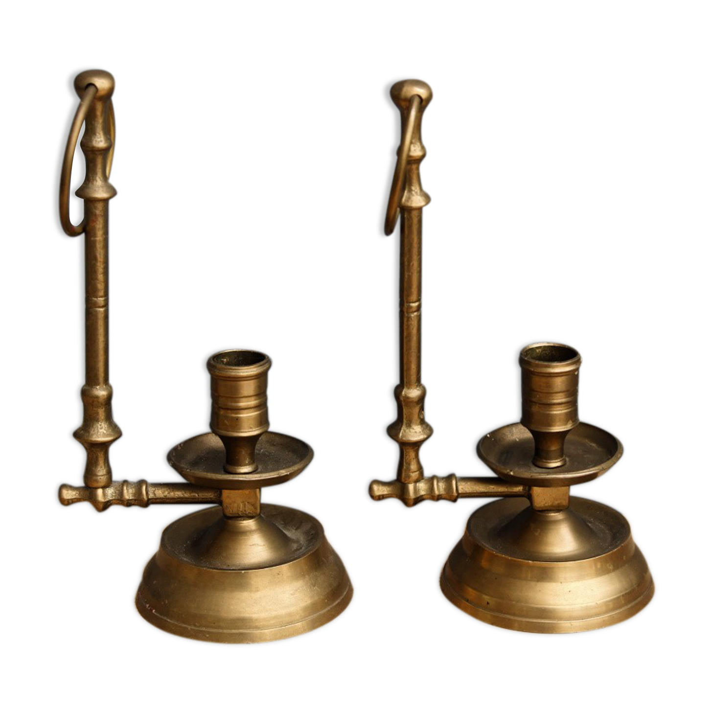 Pair of brass candlesticks