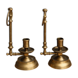 Pair of brass candlesticks