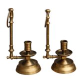 Pair of brass candlesticks