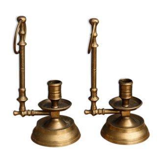Pair of brass candlesticks