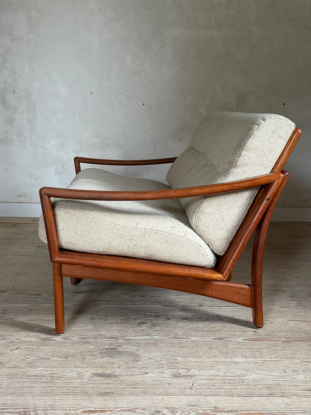 Scandinavian teak 2-seater canapé banquette Kirsten & Sven E. Jensen