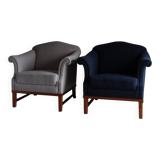 Grey boucle lounge chair | Sweden | 1940s