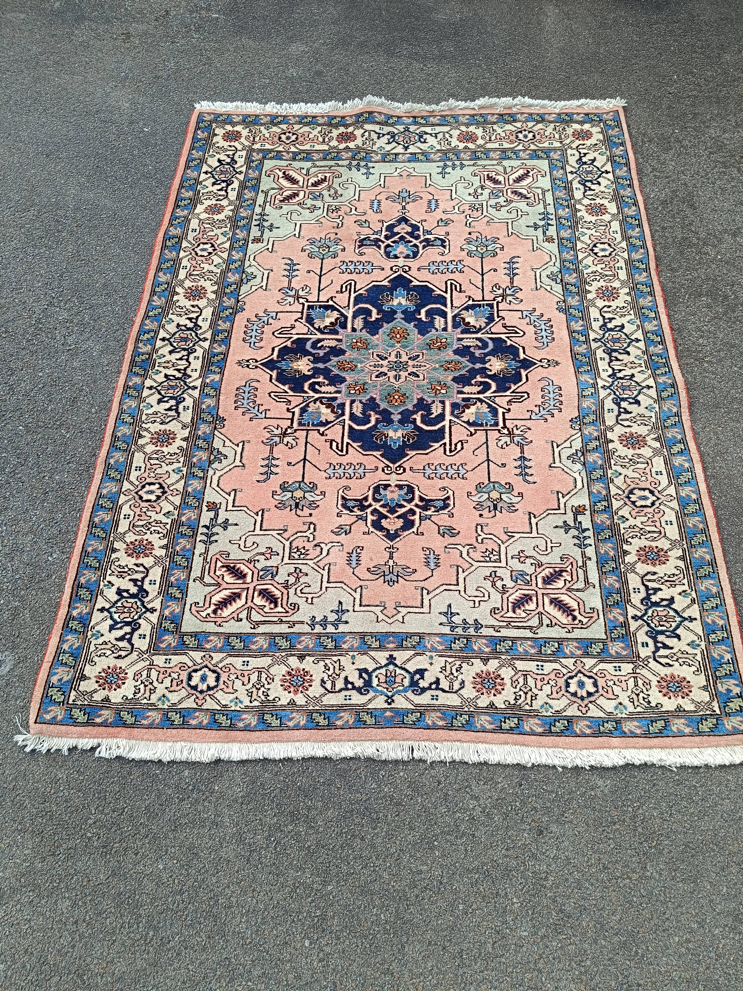 Antique handmade oriental rug.