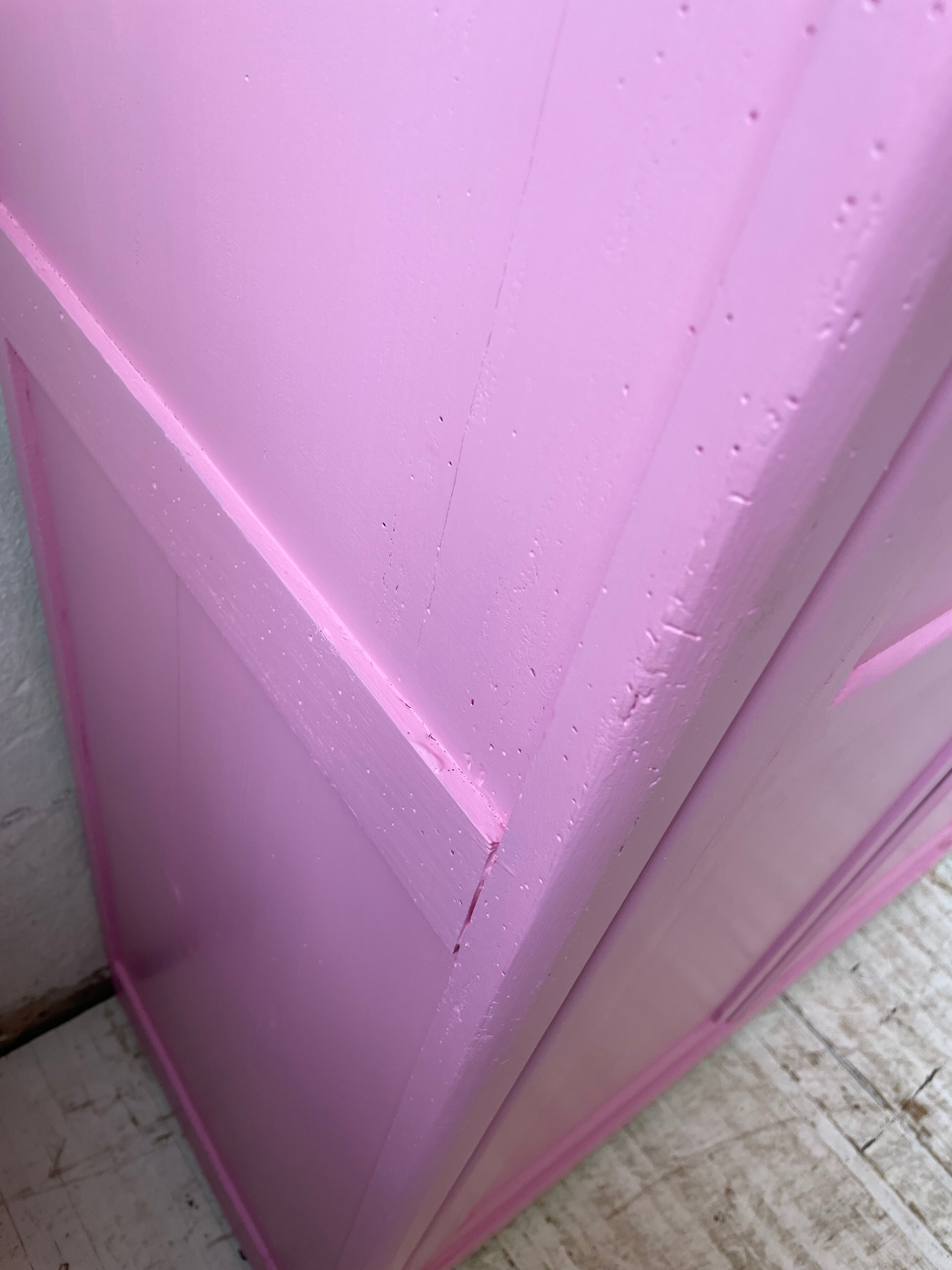 Pink knitted cabinet