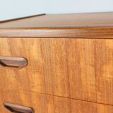 Commode moderne à six tiroirs du milieu du siècle, en teck, Danemark, années 1960