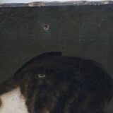 Portrait of an elegant woman oil on canvas from the 19th century.