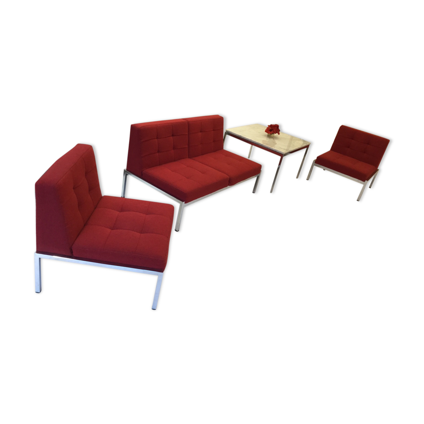 Sofa 2 seats and 2 armchairs "samurai" design joseph-André motte aiborne edition 1961