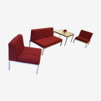 Sofa 2 seats and 2 armchairs "samurai" design joseph-André motte aiborne edition 1961