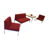 Sofa 2 seats and 2 armchairs "samurai" design joseph-André motte aiborne edition 1961
