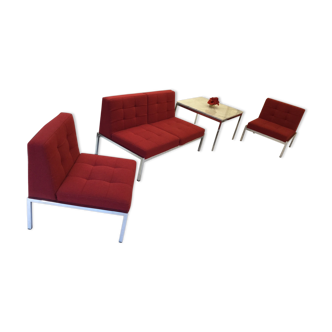 Sofa 2 seats and 2 armchairs "samurai" design joseph-André motte aiborne edition 1961