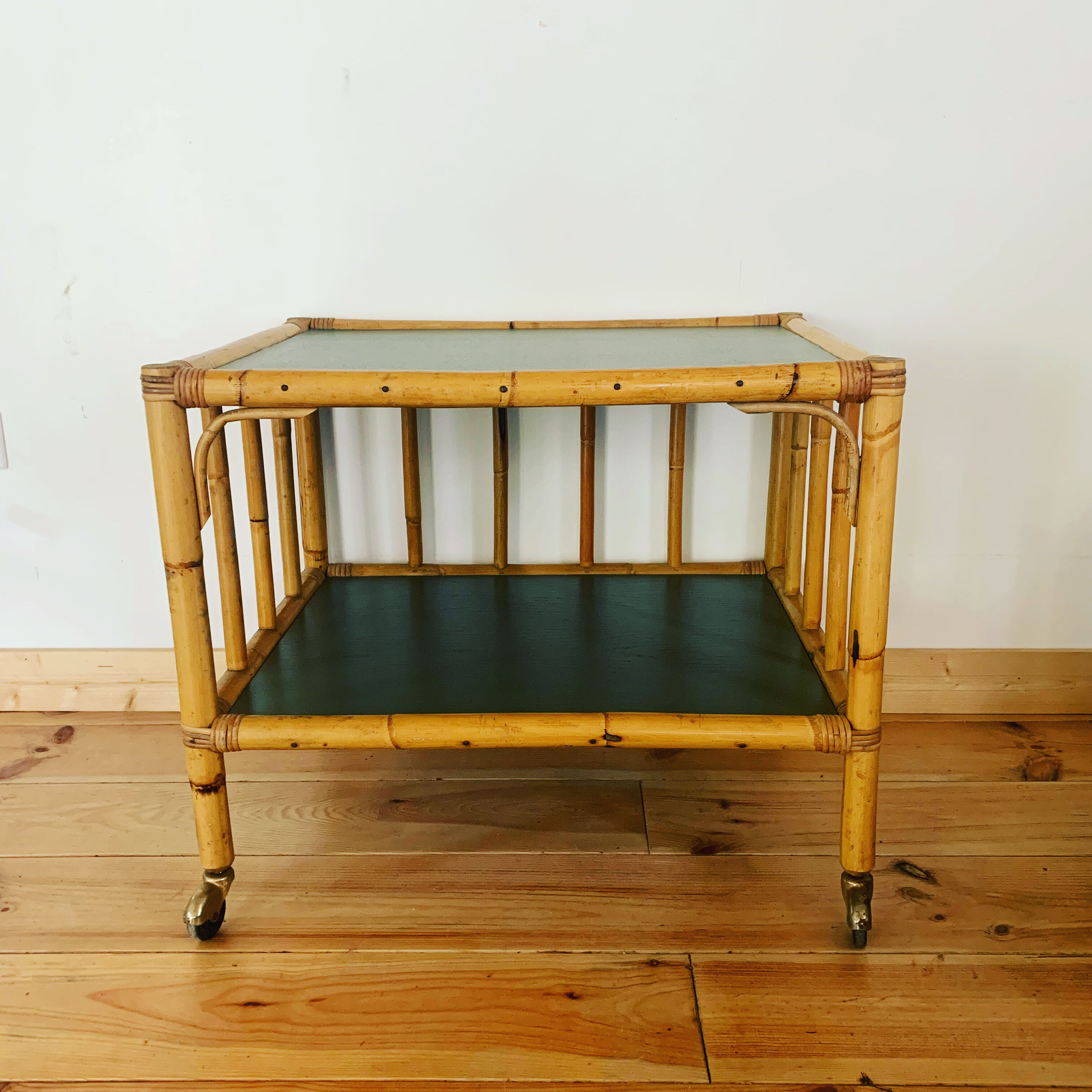 Rattan coffee table from the 1950s