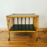 Rattan coffee table from the 1950s