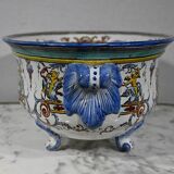 Gien earthenware planter, renaissance style – early twentieth century