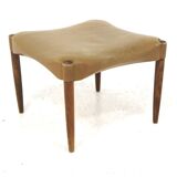 Repose-pied scandinave en cuir, , Danemark, 1960
