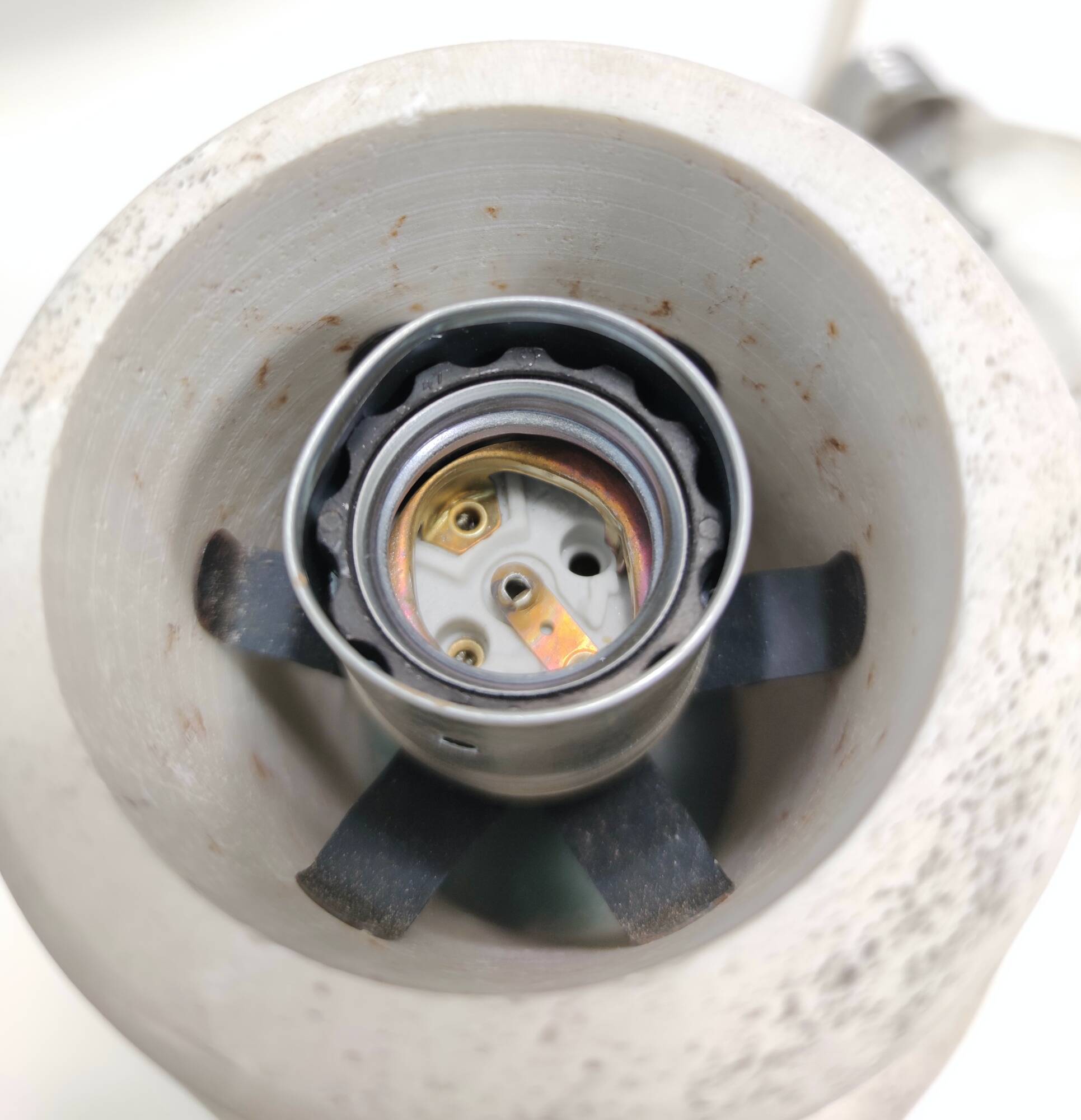 Postmodern White Murano Blown Glass Table Lamp by La Murrina with Murrines Italy