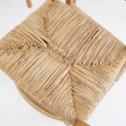 Set of four oak and sisal dining chairs model 401 by JL Moller, Denmark 1970's