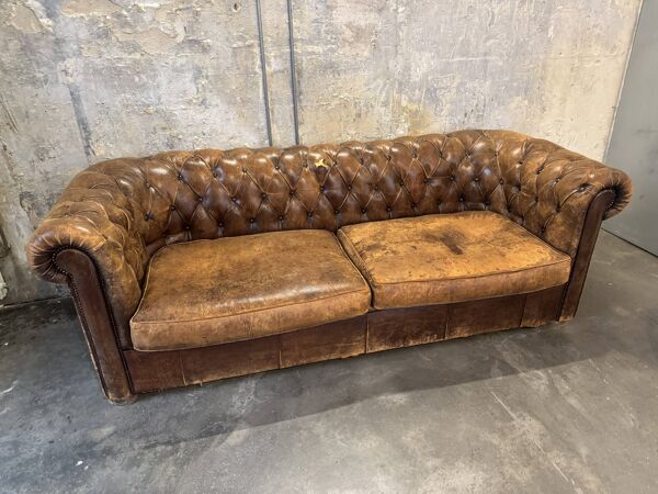 Canapé Chesterfield Cuir