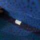 Comfortable 1980s blue and honey beech armchair