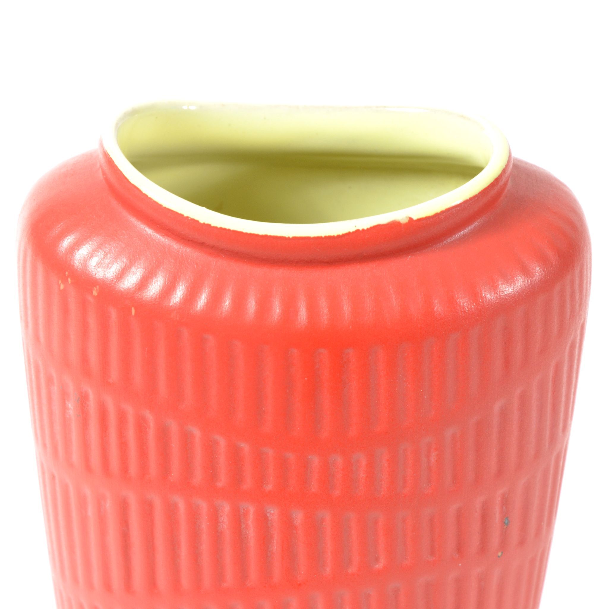Red ceramic vase 1970s