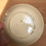 Old vintage hollow plate yellow blue pattern