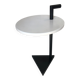 80s side table, black & white geometric shapes