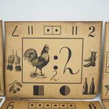 Ensemble de neuf affiches d’enseignement antique de litographie A. Haase, Prague, années 1900