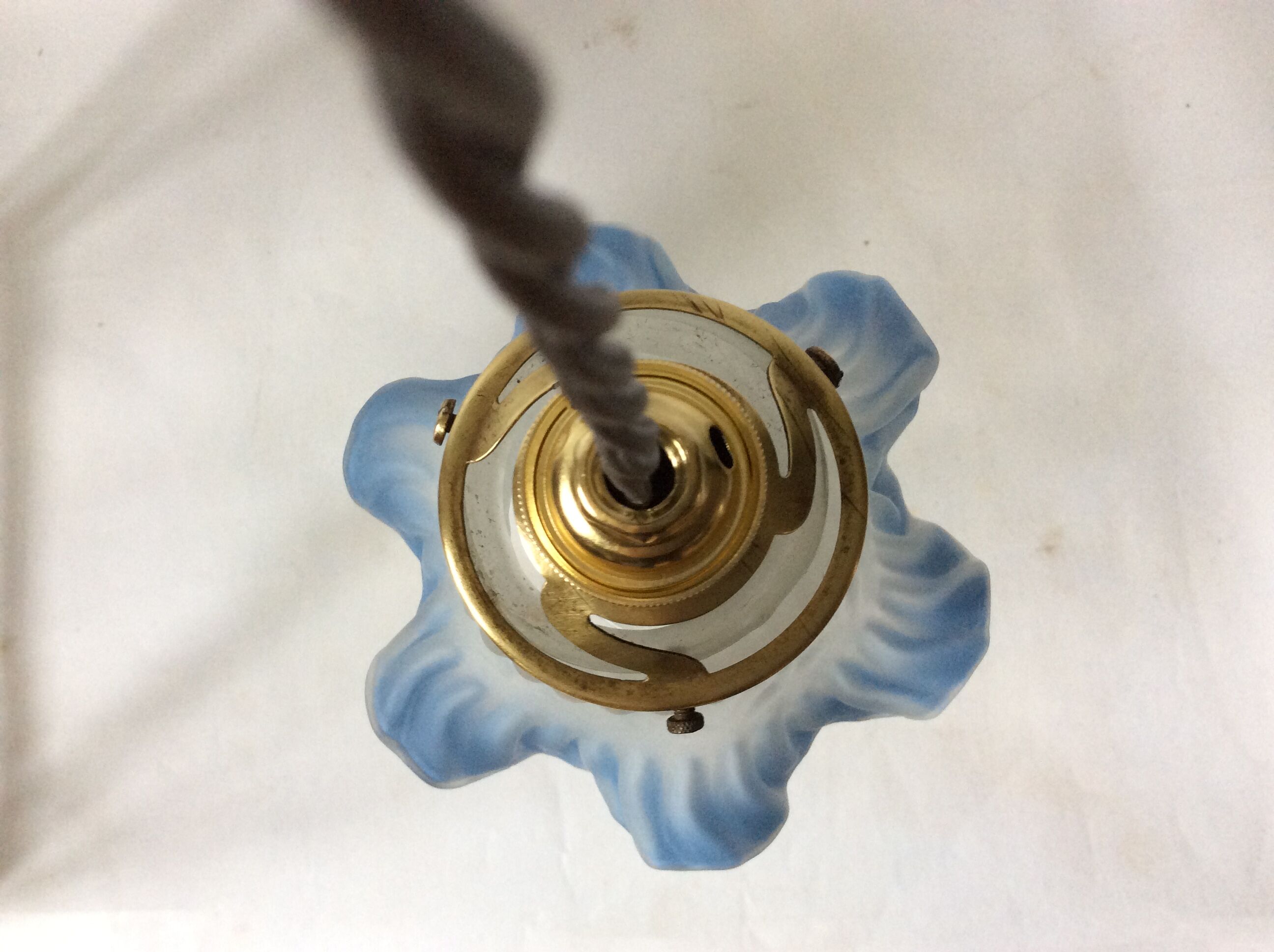 Vintage tulip opaline pendant light