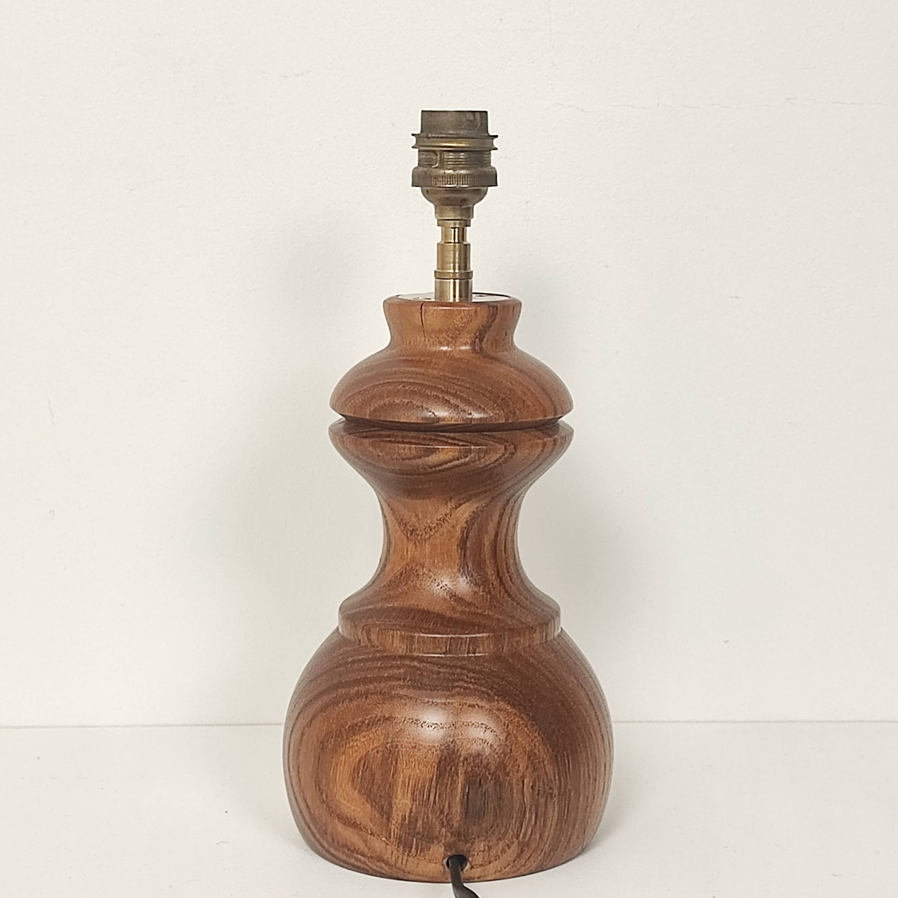 Vintage wooden foot lamp