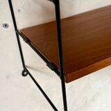 String Style Vintage Wire Wall-Mounted Bookshelf in Teak