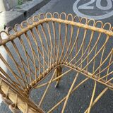 Vintage rattan cradle