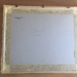 Antique engraving of Aigle Castle, Switzerland, with a gilded frame