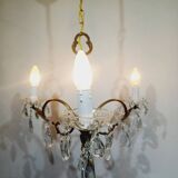 3-light bronze chandelier