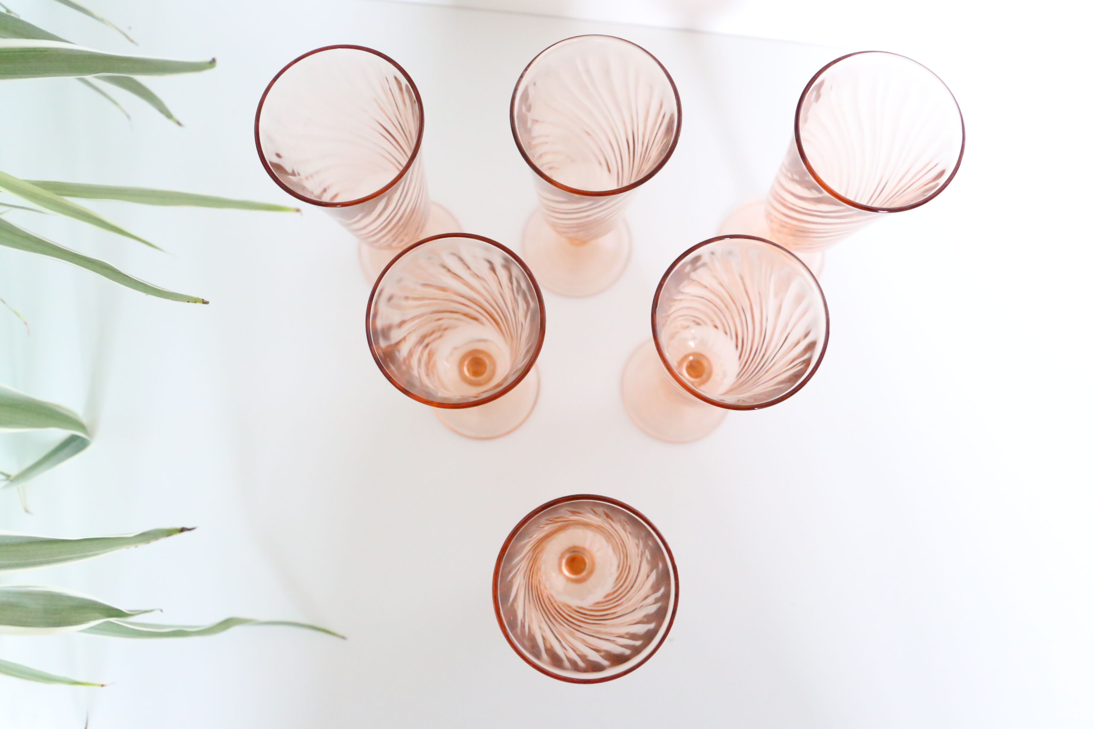 Flûtes en verre rose Rosaline, Arcoroc, lot de 6