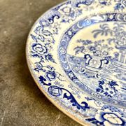 Plat rond et creux Creil & Montereau en terre de fer
