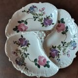 Plat compartiments  porcelaine  original